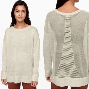 Lululemon Well Being Crew Sweater Cream — Approx Size M/L (Oversized Fit)